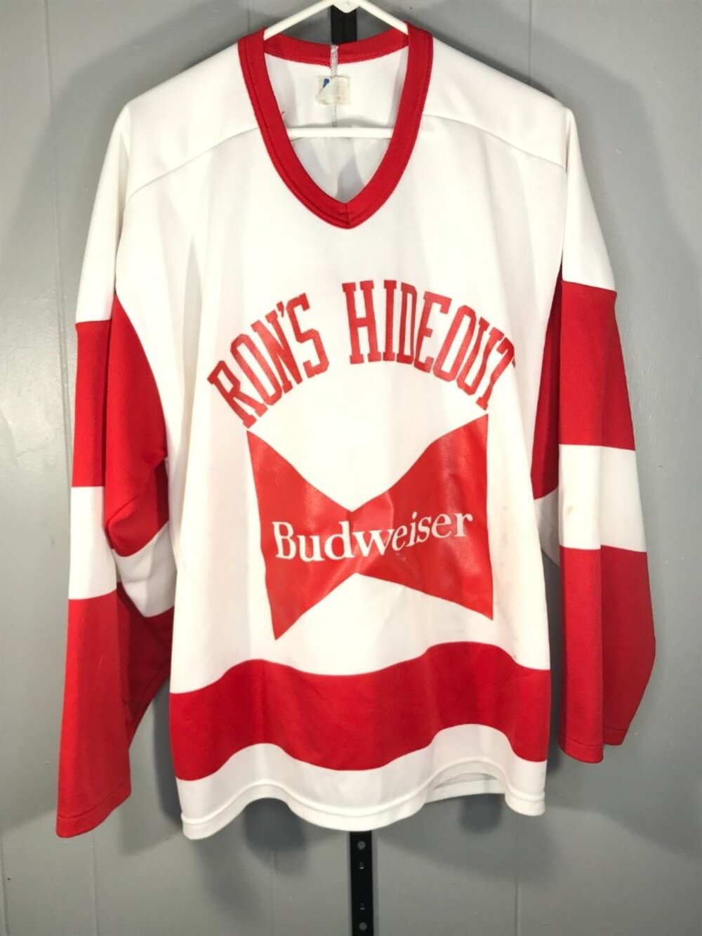 Vintage Maska Budweiser Beer League Mens Hockey Jersey sz XL